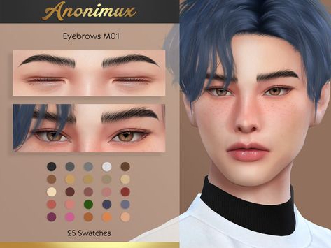 Boys Eyebrows, Cc Makeup, Mods Sims 4, Sims 4 Men Clothing, Sims 4 Cc Eyes, The Sims 4 Skin, F Men, Makeup Cc, Cc Mods