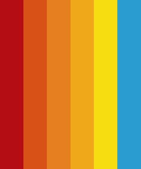 Back to the Future Color Palette Orange Hex, Toys Logo, Hexadecimal Color, Blue Names, Yellow Colour Scheme, Colors Palette, Blue Back, Blue Color Schemes, Red And Yellow