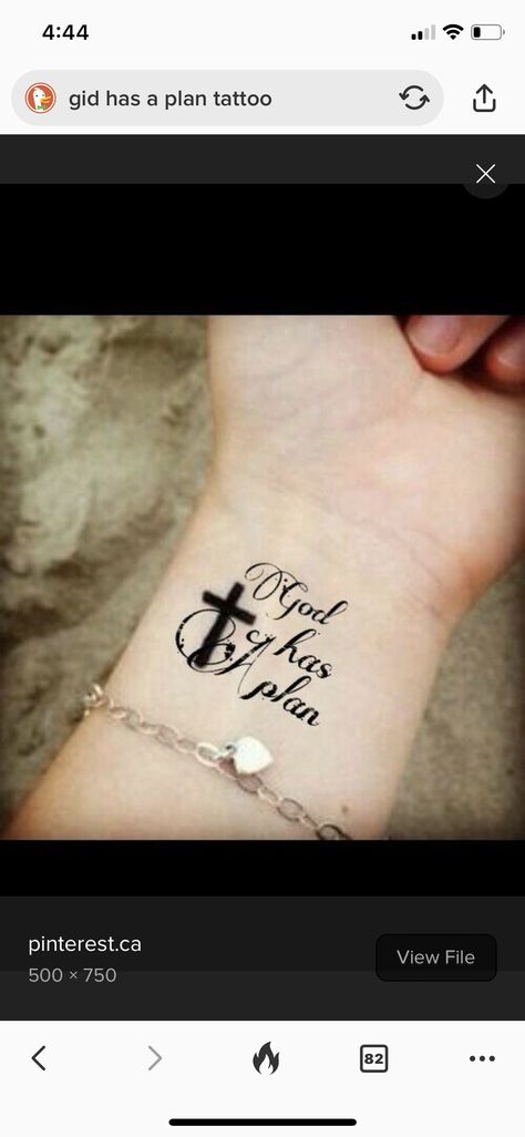 Plan Tattoo, Cross Tattoo On Wrist, Tattoo Wall Art, God Has A Plan, Cross Tattoo, Mom Tattoos, First Tattoo, Wrist Tattoos, Tattoos And Piercings