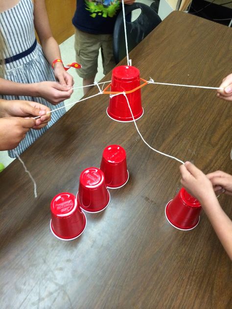 Ms. Sepp's Counselor Corner: Teamwork: Cup Stack Take 2 Ffa Projects, Permainan Kerjasama Tim, Teamwork Games, Teamwork Activities, The Science Penguin, Building Games For Kids, Fun Team Building Activities, Science Penguin, Team Building Games