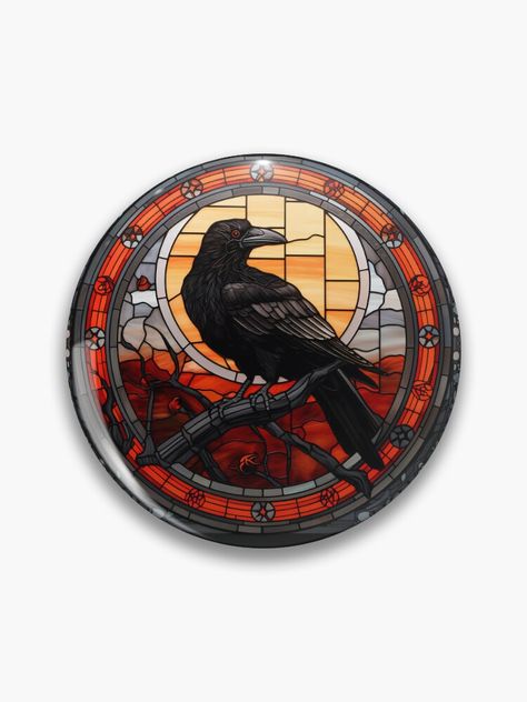 Stained Glass Raven, Cabin Homestead, Homestead Plans, Orchid Dollhouse, Dye Inspiration, Glass Window Art, Dollhouse Ideas, Window Color, Animal Quilts