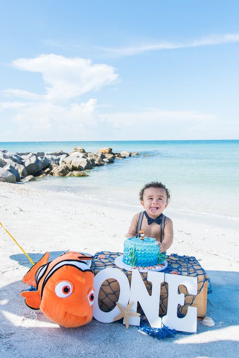 Tampa baby photographer, St.Pete photographer, Tampa smash cake session, Tampa photographer Beach Baby Photography, Beach Cake Smash, Baby Beach Photos, 6 Month Baby Picture Ideas Boy, Boy Birthday Pictures, Cake By The Ocean, Smash Cake Session, Baby Birthday Photoshoot, Baby Milestones Pictures