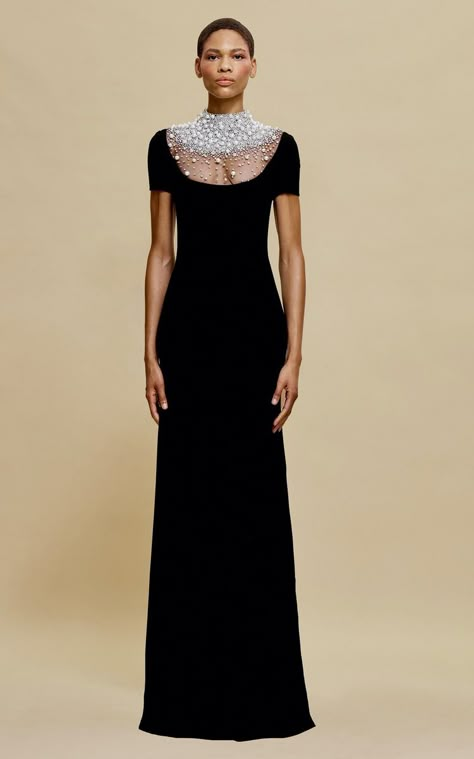 Women's Naeem Khan Resort 2025 Collection | Moda Operandi Gala Dresses Classy, Elegant Classy Dress, Maxi Velvet Dress, Naeem Khan Bridal, Velvet Dress Black, Fashion Designer Dresses, Secret Wardrobe, Classy Wardrobe, A Line Long Dress