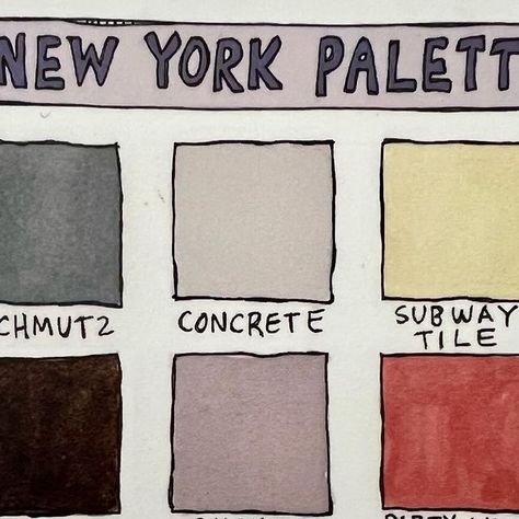 LORI WEITZNER on Instagram: "Thank you @rozchast for this brilliant NYC Color Palette! 🎨 

Swipe to the second slide to see the definitions for each color." Nyc Color Palette, Concrete Tiles, Book Inspiration, Style Guide, Style Guides, Illustration Design, Color Palette, Sketch Book, Two By Two