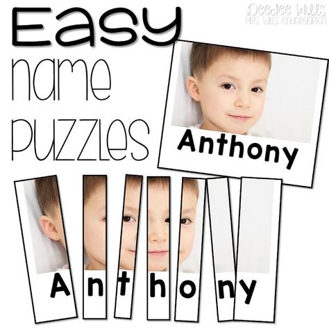 Tips for the BEST Kindergarten Round Up! Give them a parting gift, like these easy name puzzles for them to practice with at home. Name Puzzles Kindergarten, Preschool Beginning Of The Year, Kindergarten Names, Preschool Names, Name Practice, Kids Puzzles, British Sign Language, Jigsaw Puzzles For Kids, Name Activities