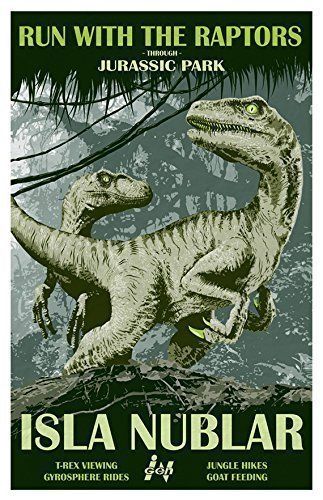 Jurassic Park Isla Nublar Travel Poster Handmade $20.00 on Amazon: 11x17 5 STAR reviews - Run with the Raptors through Jurassic Park! Original 11x17 Jurassic Park/World Vintage National Park Style Poster. Based on the 1930's National Park travel posters enticing Americans to visit our park system. Printed on high quality stock gloss paper with 3/8 white border. Jurassic World Wallpaper, Vintage National Park, Jurassic Park Poster, Isla Nublar, Jurrasic Park, Dinosaur Posters, National Park Travel, Michael Crichton, Jurassic World Dinosaurs