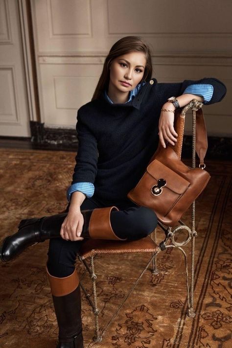 Mode Style Anglais, Makeup Outfit, Outfit Shopping, Fashionista Art, Ralph Lauren Style, Mode Casual, Equestrian Outfits, Ralph Lauren Collection, Art Instagram