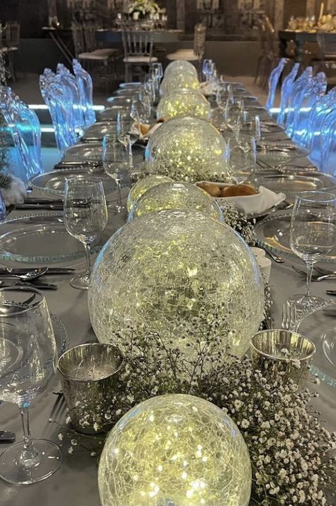 Under The Stars Quinceanera Theme Centerpieces, Disco Ball Table Centerpiece, Prom Themes Starry Night, Under The Stars Quinceanera Theme, Star Themed Wedding, Enchanted Christmas, Disco Wedding, Prom Themes, Holiday 2024