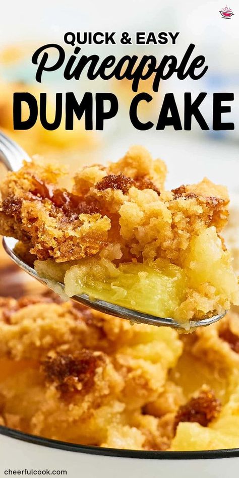 Pineapple Dessert Easy, Pineapple Dump Cake Recipe, Easy Pineapple Cake, Pineapple Dump Cake, Easy Dump Cake Recipe, Pineapple Cake Recipe, Pineapple Dessert Recipes, Pineapple Desserts, Pineapple Recipes