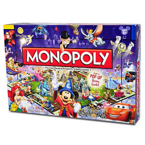 Monopoly Collection, Disney Monopoly, Monopoly Theme, Disney Board Games, Monopoly Board Game, Disney Attractions, Monopoly Board, Monopoly Game, Disney Games