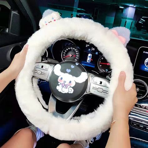 ♡ Diameter: 39 cm♡ Material: Plush ♡ Handling Time: 5 business days Kawaii Car Interior, Sanrio Car, Hello Kitty Car, My Melody Cinnamoroll, Girly Car Accessories, Melody Cinnamoroll, Hello Kitty Aesthetic, Girly Car, Cute Car Accessories