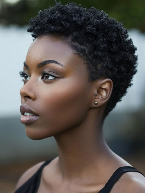 Natural Hair Pixie Cut, Natural Short Hair, Medium Short Haircuts, Haircut Styles For Women, Short Shaved Hairstyles, Tapered Natural Hair, Dry Curly Hair, Natural Hair Cuts, Natural Hair Short