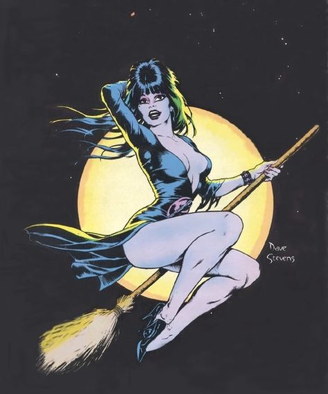 Elvira Movies, House Of Mystery, Dave Stevens, Elvira Mistress Of The Dark, Bd Comics, Classic Monsters, Pulp Art, Witch Art, Horror Comics