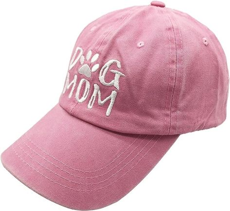 Waldeal Women's Embroidered Dog Mom Vintage Washed Dad Hat Adjustable Baseball Cap Pink at Amazon Women’s Clothing store Mom Hat, Distressed Baseball Cap, Embroidered Dog, Denim Baseball Cap, Women Baseball, Dogs Lover, Mom Hats, Baseball Women, Vintage Cap