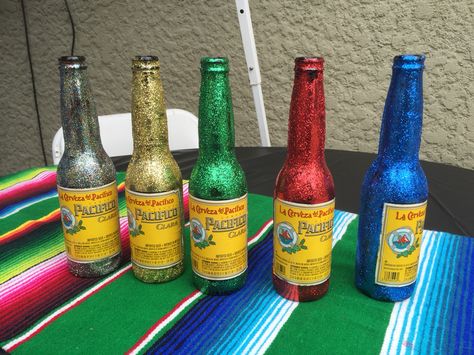 Pacifico bottle centerpieces Pacifico Beer Birthday Party, Pacifico Beer, Beer Birthday Party, Bottle Centerpieces, Beer Birthday, Hot Sauce Bottles, Beer Bottle, Birthday Parties, Beer