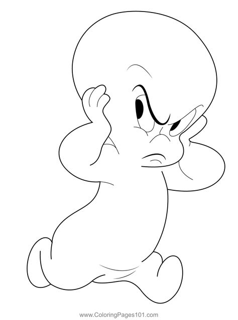 Angry Casper Coloring Page Casper Tattoo, Cartoon Style Drawing, Disney Tattoo, Coloring Pages For Boys, Coloring Pages Printable, Page Ideas, S Tattoo, Free Kids, Printable Coloring Pages