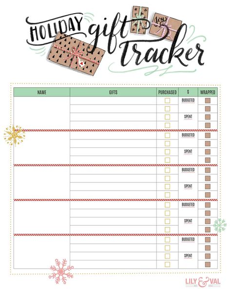 Organize your Christmas gifting this year with a FREE holiday gift tracker download Christmas Gift Checklist Printable, Christmas Gift Organizer Printables Free, Christmas Present Tracker, Christmas Gift Spreadsheet, Christmas Gift List Template, Christmas Gift Tracker Printable Free, Gift Tracker Free Printable, Christmas Gift Planner Printable Free, Christmas Gift List Printable Free