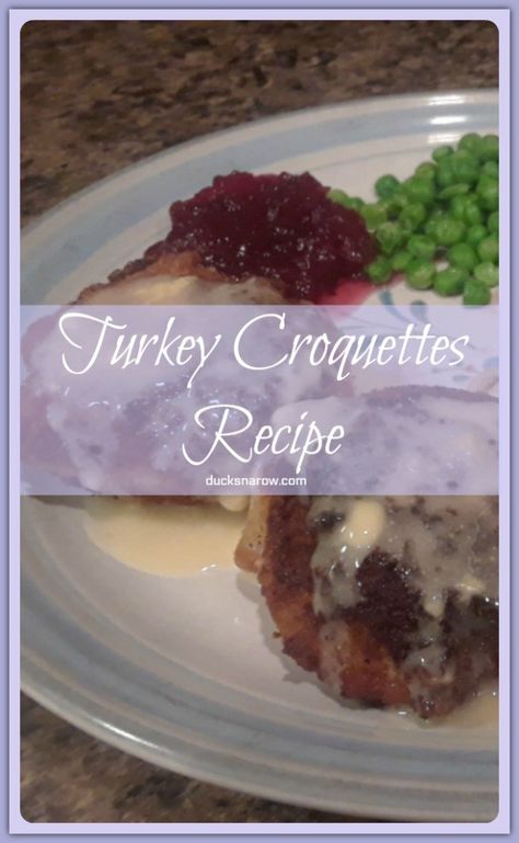 Turkey Croquettes Recipes, Turkey Croquettes, Chicken Croquettes Recipe, Recipe For Turkey, Chicken Croquettes, Croquettes Recipe, Turkey Holiday, Easy Turkey, Thanksgiving Leftovers