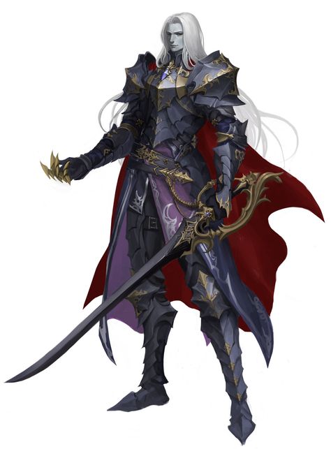 ArtStation - vampire, Armond Lee Vampire Art, 다크 판타지, Fantasy Races, Vampire Knight, Dungeons And Dragons Characters, Concept Artist, Dark Elf, Fantasy Male, Fantasy Armor