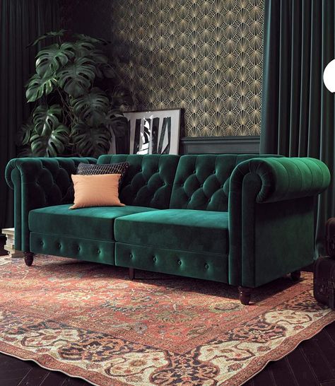 Chaise Velvet, Sofa Bed Green, Ottoman Velvet, Patterned Upholstery, Chesterfield Sofa Bed, Sofa Navy, Sofa Bed Blue, Sofa Futon, Sofa Contemporary