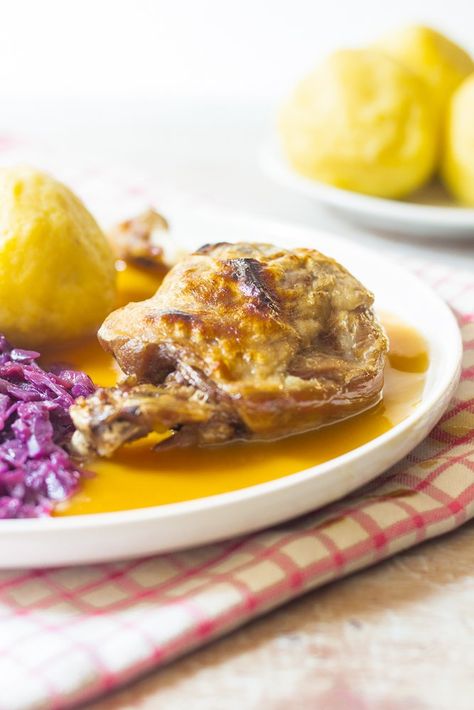 Crispy Orange Duck (‘Knusperente mit Orangensauce’) Duck With Orange Sauce, Duck Orange, Orange Duck, Braised Red Cabbage, Roasted Duck, Sweet And Sour Sauces, Using A Pressure Cooker, Orange Sauce, French Dishes