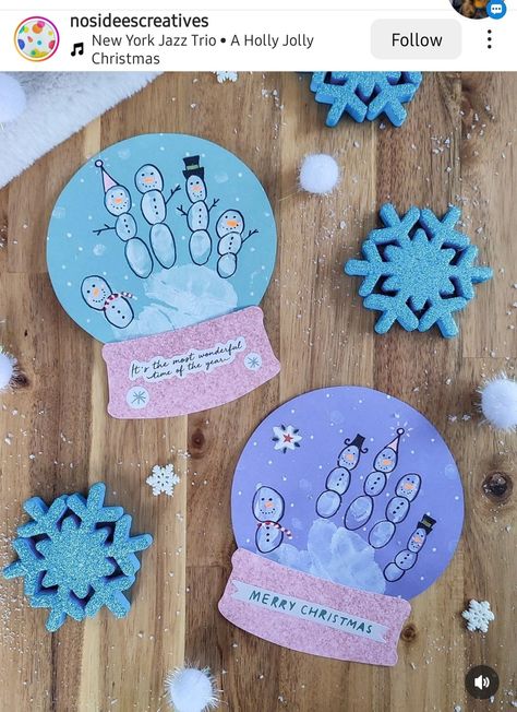 Handprint Snow Globe, Handprint Snowglobe, January Art, Handprint Craft, Handprint Art, Winter Art, Aragon, Snow Globe, Hand Print