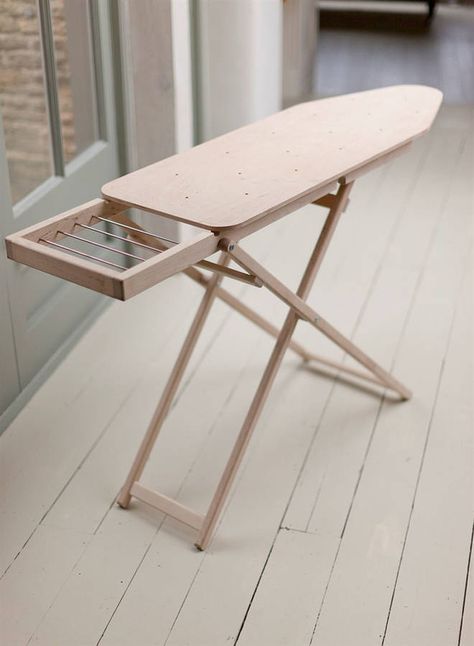 Ironing Board In Beech Wooden Ironing Board, Plastic Free Living, Ironing Board Covers, Into The Wood, Iron Shelf, Zero Waste Living, Ironing Board, Into The Woods, Woodworking Furniture