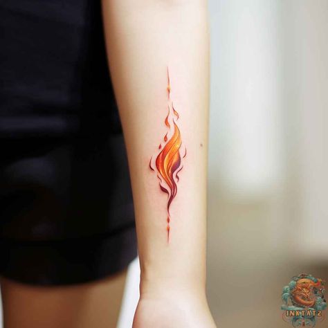 Geometric Flame Tattoo, Ankle Fire Tattoo, Fire Water Matching Tattoos, Fire Angel Tattoo, Dragon Flames Drawing, Tattoos Of Fire, I Am The Fire Tattoo, Earth Air Fire Water Spirit Tattoo, Fire Element Tattoo Ideas