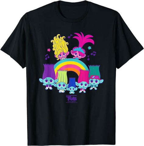 https://amzn.to/3Qx8pKy Trolls Hair, Trolls Birthday Party, Trolls Band Together, Trolls 3, Matching Family Shirts, Rainbow T Shirt, Boo Basket, Shirts For Boys, 6th Birthday Party