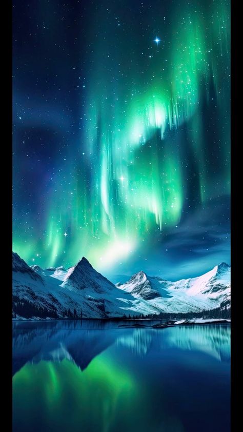 Aurora Borealis Photography, Northern Lights Photography, Northern Lights Painting, Aurora Borealis Northern Lights, Magical Night, Blue Night, Pretty Landscapes, Beautiful Wallpapers Backgrounds, Winter Wallpaper