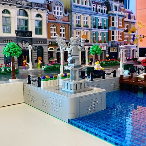 Lego Playroom Ideas, Lego City Layout, Lego City Display, Lego Beach, Lego 5, Lego Christmas Village, Kai Ninjago, Lego Town, Big Lego