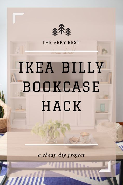 Checkout my post on our Ikea Billy Bookcase Hack that we did.  We did this project for under 300 dollars.  It is a fairly simple project. Billy Bookcase Built In, Ikea Bookcase Hack, Ikea Billy Bookcase White, Billy Hack, Old Tv Stands, Ikea Hack Storage, Diy Built In, Bookcase Hack, Billy Bookcases