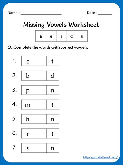 Missing Vowels Worksheets For 1st Grade - Your Home Teacher Vowels Worksheet Grade 2, English Home Work Class 1, Vowels Letters Worksheet, Phonics Test Grade 1, Vowels And Consonants Worksheets Grade 1, Vowels Worksheet For Grade 1, Work Sheets For 1st Grade English, Vowels Worksheet For Kindergarten, English Worksheet For Class 1