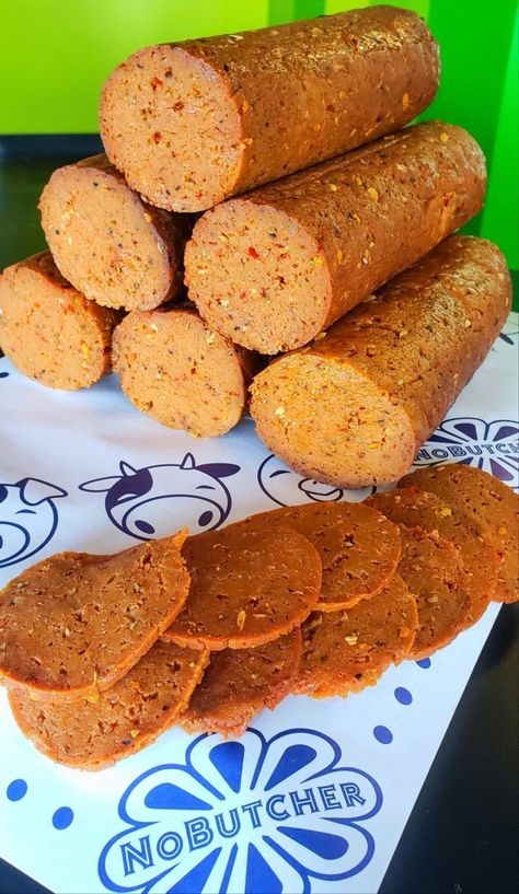 Wheat Gluten Recipes Vegan, Vegan Pepperoni Recipe, Vital Wheat Gluten Recipes Vegan, Pepperoni Seasoning Recipe, Wheat Gluten Recipes, Pepperoni Seasoning, Vegan Bologna, Vital Wheat Gluten Recipes, Seitan Pepperoni