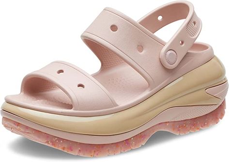 🐅Stunning Beige Mega Crush Crocs🐅 Mega Crush Crocs, Crocs Mega Crush Sandal, Crush Crocs, Mega Crush Sandal, Crocs Platform Clog, Mega Crush Clog, Vans Socks, Vans Hats, Saltwater Sandals