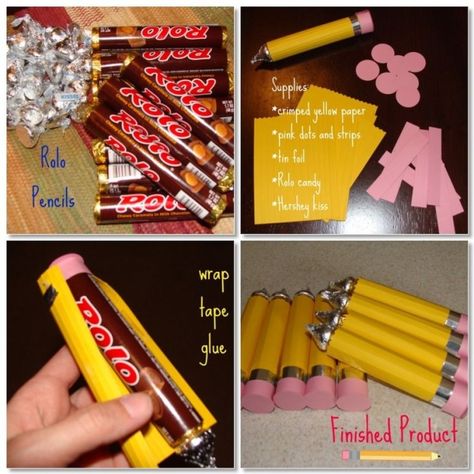 The Best Back to School Treats for Teachers • Laugh Eat Learn Rolo Pencils, Rolo Candy, Diy Back To School, Diy Pencil, Back To School Crafts, Back To School Party, School Treats, School Pencils, Cadeau Diy