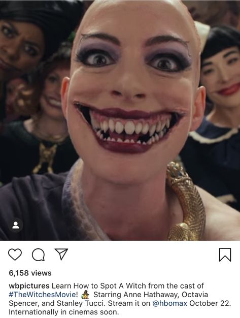 Anne Hathaway Makeup, The Witch Movie, Anne Hathaway Catwoman, Octavia Spencer, Movie Makeup, Skai Jackson, Female Villains, Effects Makeup, Biker Love