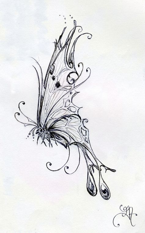 butterfly Wispy Butterfly Drawing, Detailed Butterfly Tattoo Design, Butterfly Effect Drawing, Fantasy Butterfly Drawing, Crystal Butterfly Drawing, Butterfly Tattoo Inspiration, Mystical Butterfly Tattoo, Ethereal Butterfly Tattoo, Sigilism Butterfly