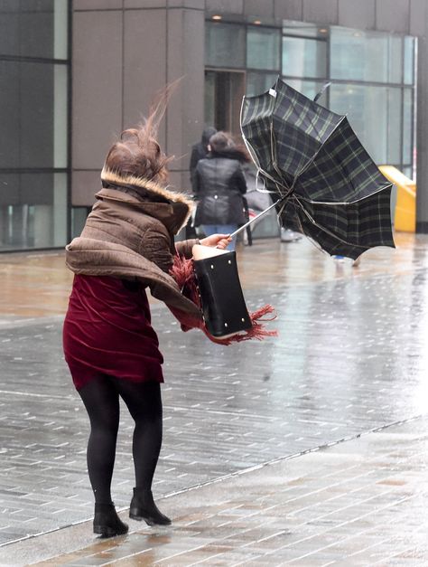 Storm Doris hits the UK – in pictures Windy Girl, Windy Skirts, Blowin' In The Wind, People Walking, Pictures Of People, Pose Reference Photo, Bad Hair, Rainy Days, Pose Reference