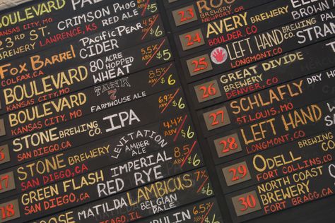 large selection -describe beers Beer Menu Design, Brewery Signs, Brewery Ideas, Beer List, Wedding Beer, Stone Brewing, Beer Menu, Beer Wedding, Restaurant Specials