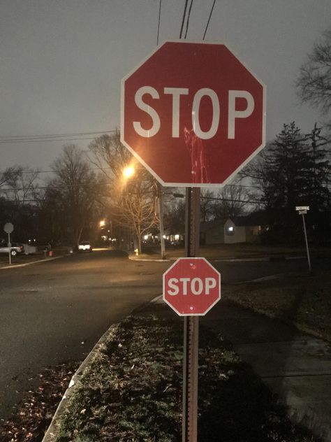 This mini stop sign attached to a stop sign. Stop Sign Painting Ideas Aesthetic, No Entry Sign Aesthetic, Stop Sign Aesthetic, Maisie Aesthetic, Biblical Relationship, Street Sign Decor, Sarcastic Wallpaper, Dorm Prints, Character Moodboard