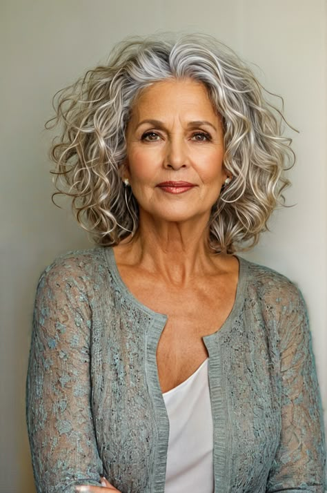 Discover 13 timeless long hairstyles for women entering their 60s, proving that age is just a number when it comes to fabulous hair. Curly Hair Styles For Long Hair, Hair Over 60 Aging Gracefully, Long Hairstyles For Women, Medium Length Curly Hair, Grey Curly Hair, Grey Hair Inspiration, Curly Hair Photos, Fabulous Hair, Medium Curly Hair Styles