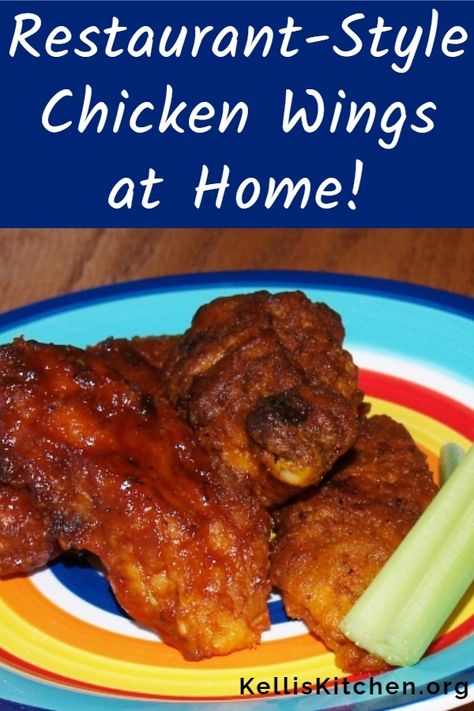 Restaurant-Style Chicken Wings at Home! via @KitchenKelli Restaurant Style Wings, Restaurant Style Chicken Wings, Wings At Home, Fire Recipes, Airfryer Chicken, Pizza Sandwich Recipe, Tyson Chicken, Cooking Chicken Wings, Chicken Wing Sauces