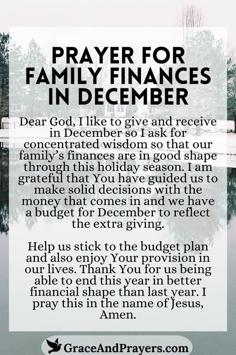 As we navigate the financial challenges of December, let us turn to prayer for guidance and provision.  This prayer is a heartfelt plea for God's wisdom and blessings upon our family finances during this season.   Find strength and assurance in this prayer and more at Grace and Prayers, as we seek God's guidance and provision for our family's financial well-being. Prayer For Provision, Money Blessings, Financial Prayers, Prayer For My Son, Prayer For Guidance, Positive Affirmations For Kids, Gods Guidance, God's Wisdom, Prayer And Fasting