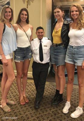 Long Legged models with tiny captain by lowerrider Tall Girl Short Guy, Tall People, Short People, Cool Poses, Short Prom, Tall Girl, Tall Women, Tall Guys, Short Girls