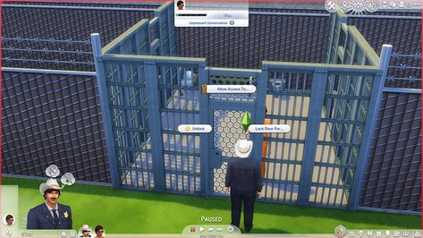 Prison Set (Working Jail Doors + More) - The Sims 4 Catalog Sims 4 Cc Jail, Sims 4 Jail Mod, Sims 4 Cc Prison, Sims 4 Prison, Prison Layout, Jail Clothes, Kieran Duffy, Black Sims, Prison Outfit