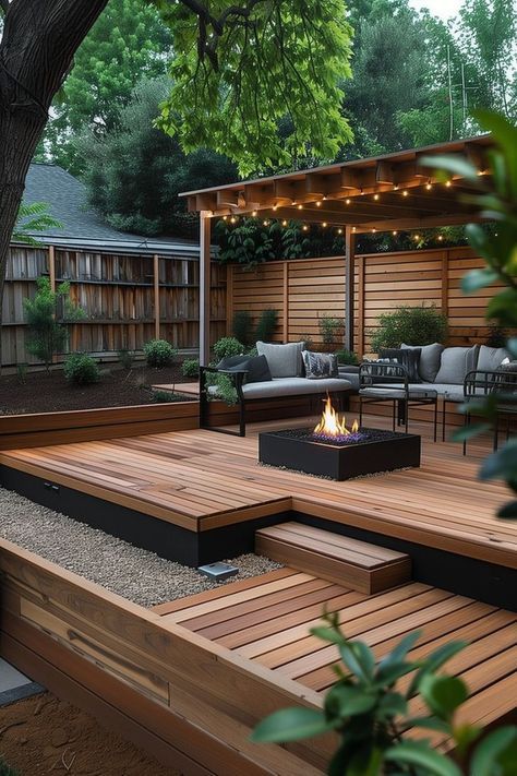 Asian Deck Ideas, Island Deck, Decking Options, Patio Deck Designs, Wooden Deck, Terrace Ideas, Backyard Remodel, Outdoor Patio Ideas, Decks Backyard