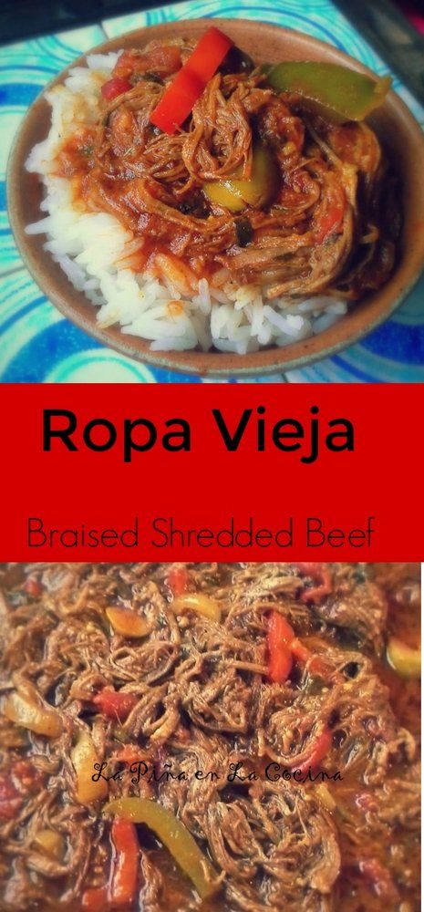 Ropa Vieja Recipe, Beef Braised, Cuban Style, Tacos And Burritos, Shredded Beef, Cuban Recipes, Traditional Mexican, Latin Food, Cooking Wine