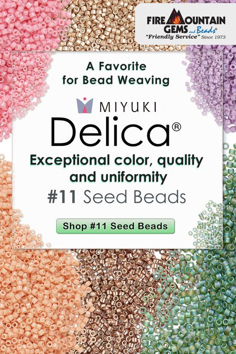 Delica Seed Beads, Delica Beads Patterns Free, Delica Beads Patterns, Seed Bead Tutorial For Beginners, Seed Bead Bracelets Diy, Seed Bead Flowers, Bead Tips, Bead Hair Accessories, Bead Suppliers