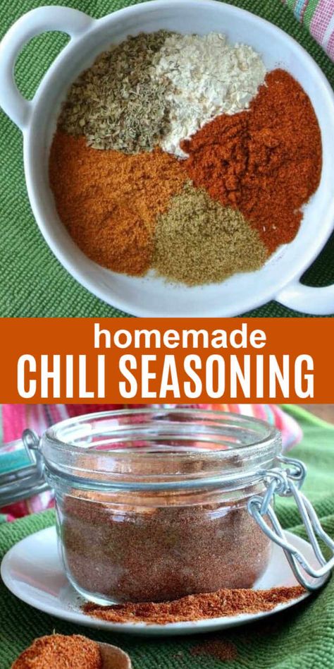 Chili Seasoning Mix Recipe, Homemade Chili Seasoning Mix, Chili Seasoning Recipe, Homemade Chili Seasoning, Homemade Dry Mixes, Homemade Spice Mix, Spice Blends Recipes, Spice Mix Recipes, Homemade Spice Blends